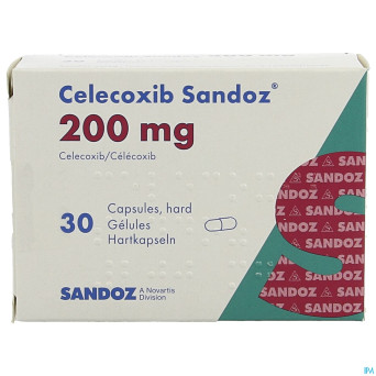 Celecoxib 200 mg sandoz caps hard dur 30