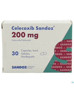 Celecoxib 200 mg sandoz caps hard dur 30