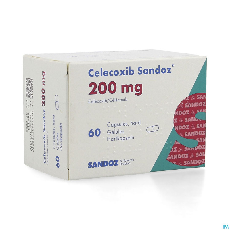 Celecoxib 200 mg sandoz caps hard dur 60