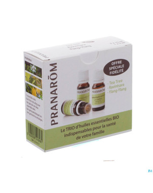 Triopack 3 huiles essent. v2 2x10ml+1x5ml pranarom