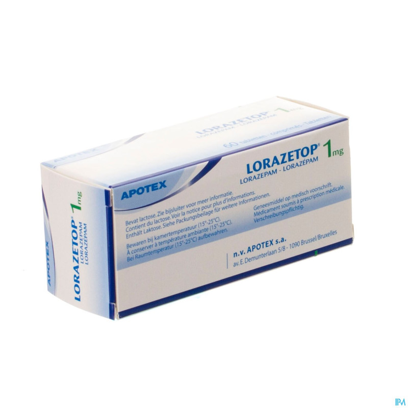 Lorazetop 1,0 comp 60 x 1,0 mg
