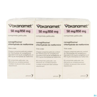 Vokanamet  50mg/ 850mg comp pell 180