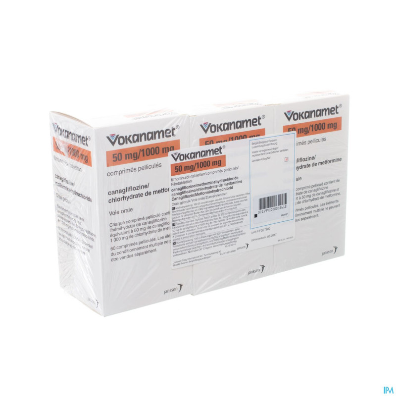 Vokanamet  50mg/1000mg comp pell 180