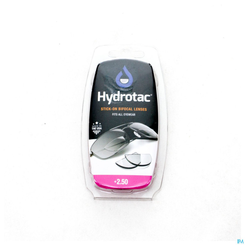 Hydrotac stick-on bifocal lenses +2.50 2