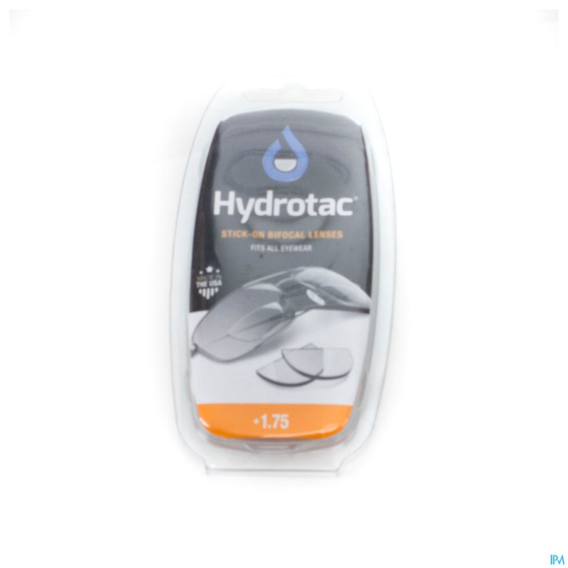 Hydrotac stick-on bifocal lenses +1.75
