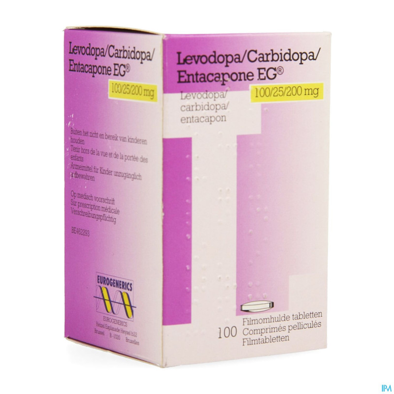 Levodopa carbidopa entacap eg 100/25/200mg 100