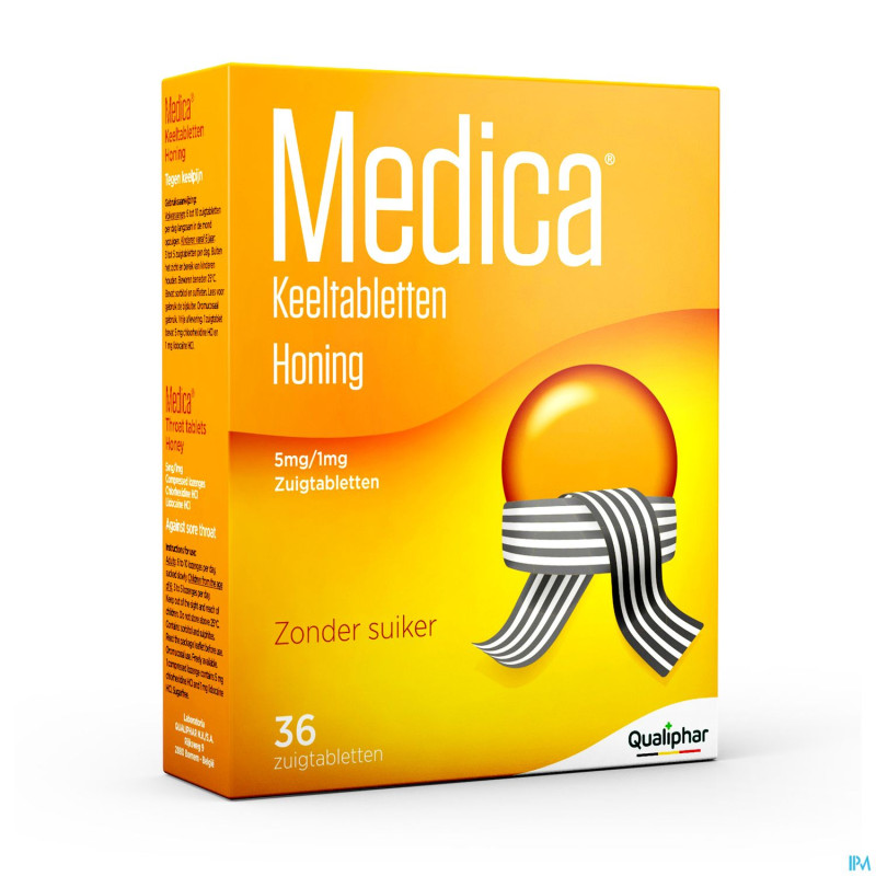 Medica comprimes gorge miel    comp a sucer 36