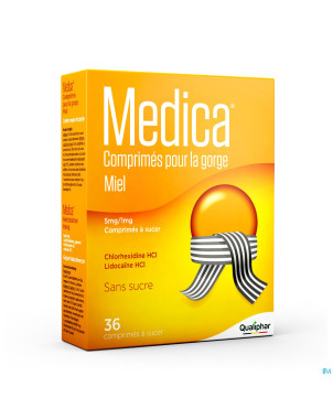 Medica comprimes gorge miel    comp a sucer 36