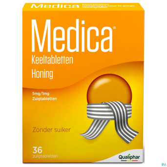 Medica comprimes gorge miel    comp a sucer 36