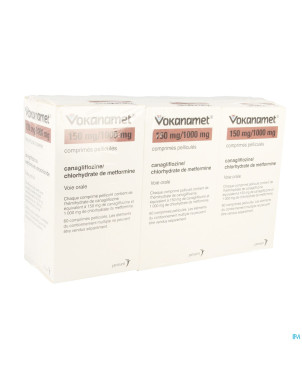 Vokanamet 150mg/1000mg comp pell 180