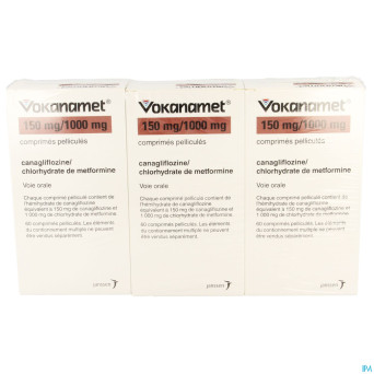 Vokanamet 150mg/1000mg comp pell 180