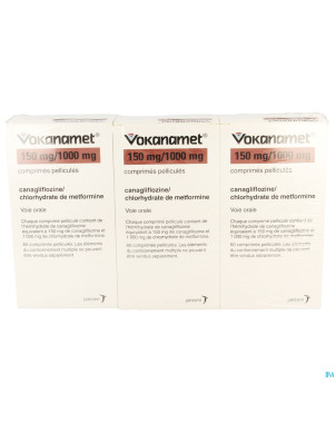 Vokanamet 150mg/1000mg comp pell 180