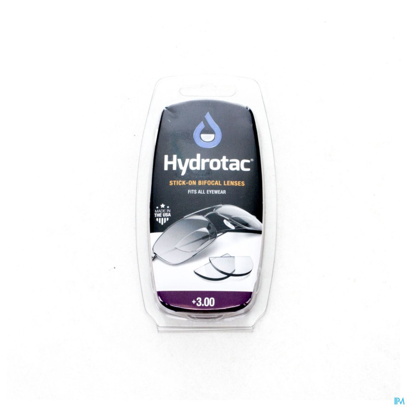 Hydrotac stick-on bifocal lenses +3.00 2