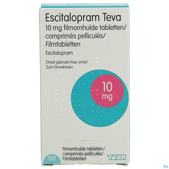 Escitalopram 10 mg teva comp pell pot 100x10mg