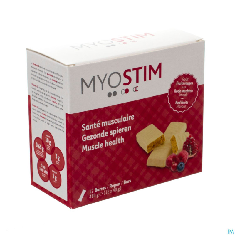 Myostim barre proteine fruits rouges 12