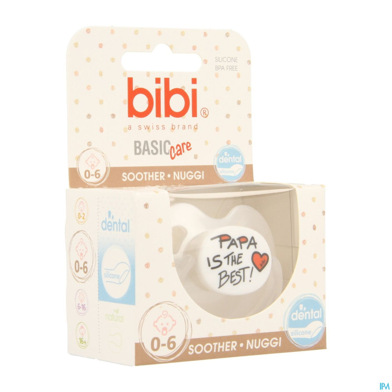 Bibi sucette dental maman papa basic care    0- 6m