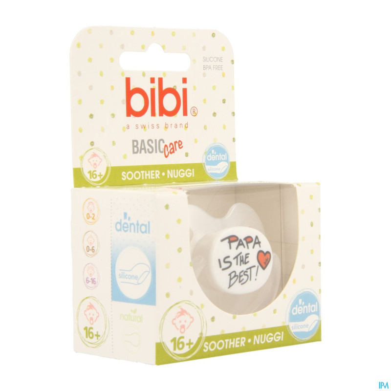 Bibi sucette dental maman papa basic care    +16m