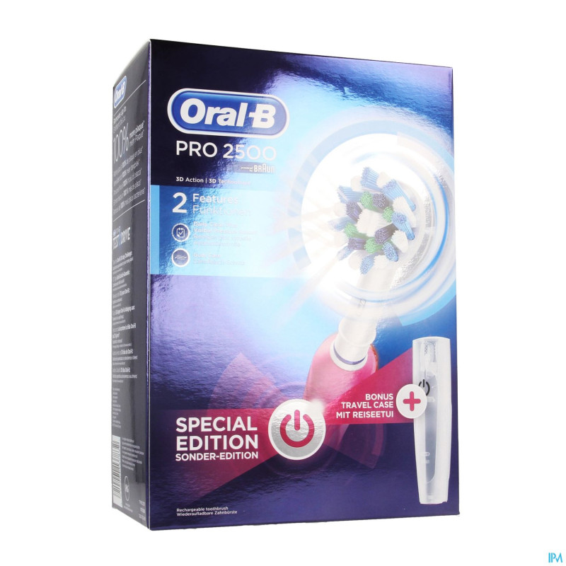 Oral b pro 2500 cross action pink