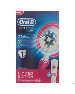 Oral b pro 2500 cross action pink
