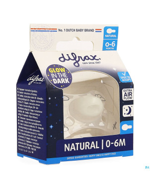 Difrax sucette natural 0-6m nuit