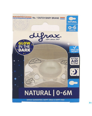 Difrax sucette natural 0-6m nuit