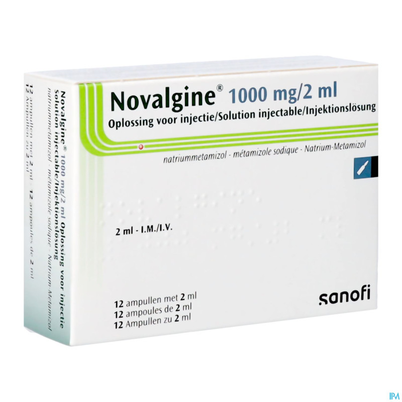 Novalgine im/iv 1000mg/2ml amp. 12