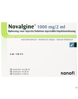 Novalgine im/iv 1000mg/2ml amp. 12