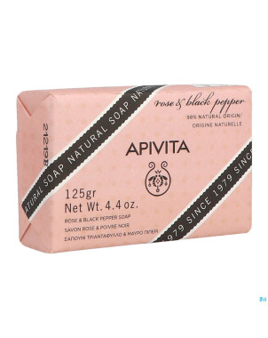 Apivita savon natural rose poivre noir 125g