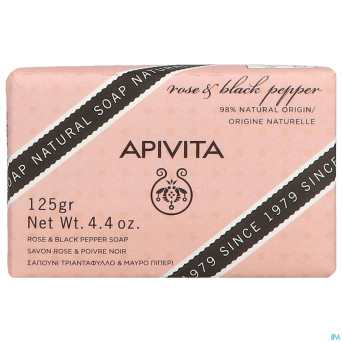 Apivita savon natural rose poivre noir 125g
