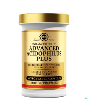 Solgar advanced acidophilus plus    v-caps  60