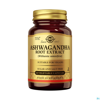 Solgar ashwagandha root extract    v-caps  60