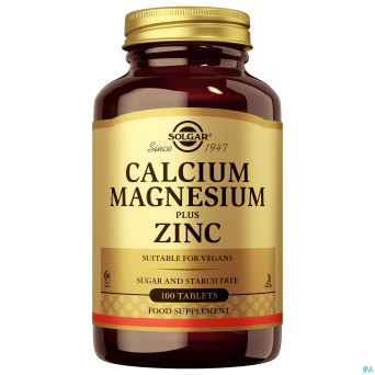 Solgar calcium magnesium plus zinc    comp 100