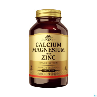 Solgar calcium magnesium plus zinc    comp 250