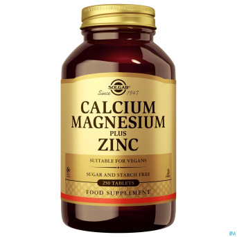 Solgar calcium magnesium plus zinc    comp 250