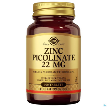 Solgar zinc picolinate    comp 100x22mg