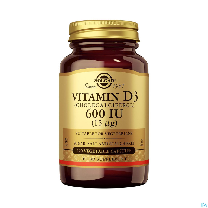 Solgar vitamin d-3 15mcg/600iu    v-caps 120