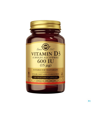 Solgar vitamin d-3 15mcg/600iu    v-caps 120