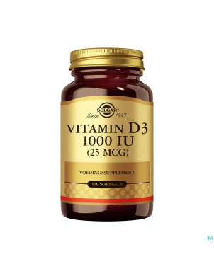 Solgar vitamin d-3 25mcg/1000iu    softgel 100