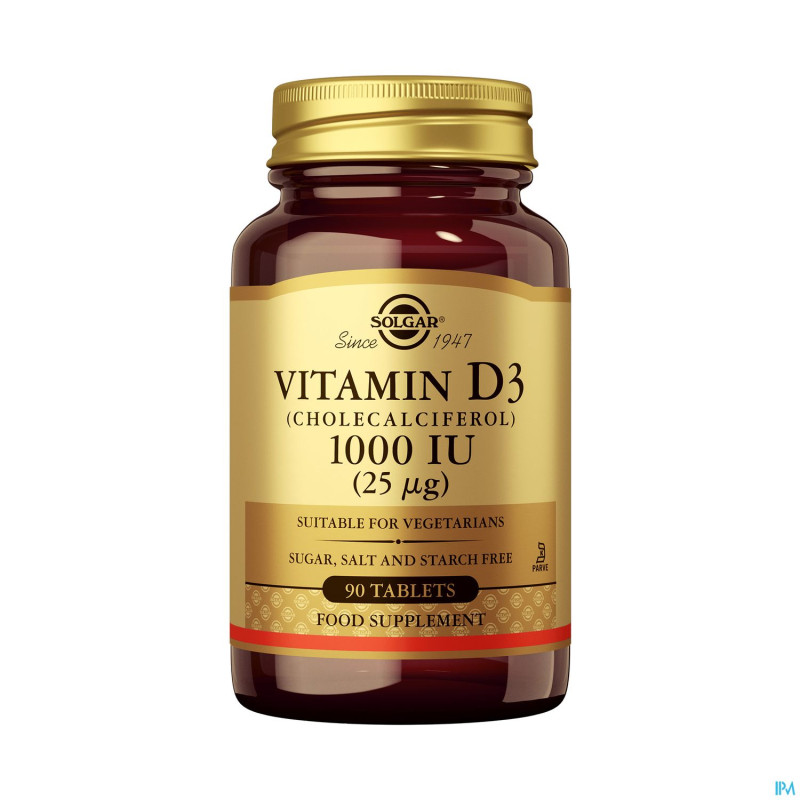 Solgar vitamin d-3 25mcg/1000iu    comp  90