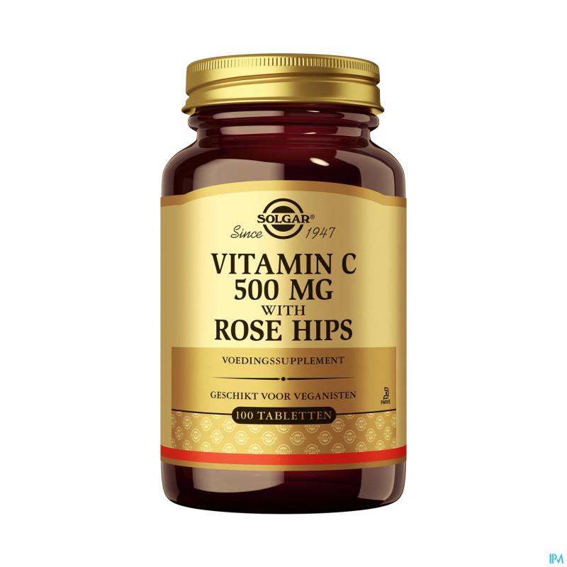 Solgar vitamin c rose hips    comp 100x 500mg