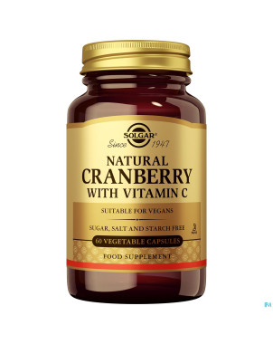 Solgar cranberry vitamin c    v-caps  60