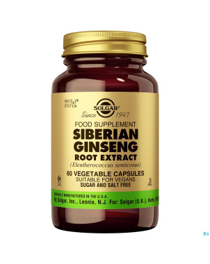 Solgar ginseng siberian root extract    v-caps  60