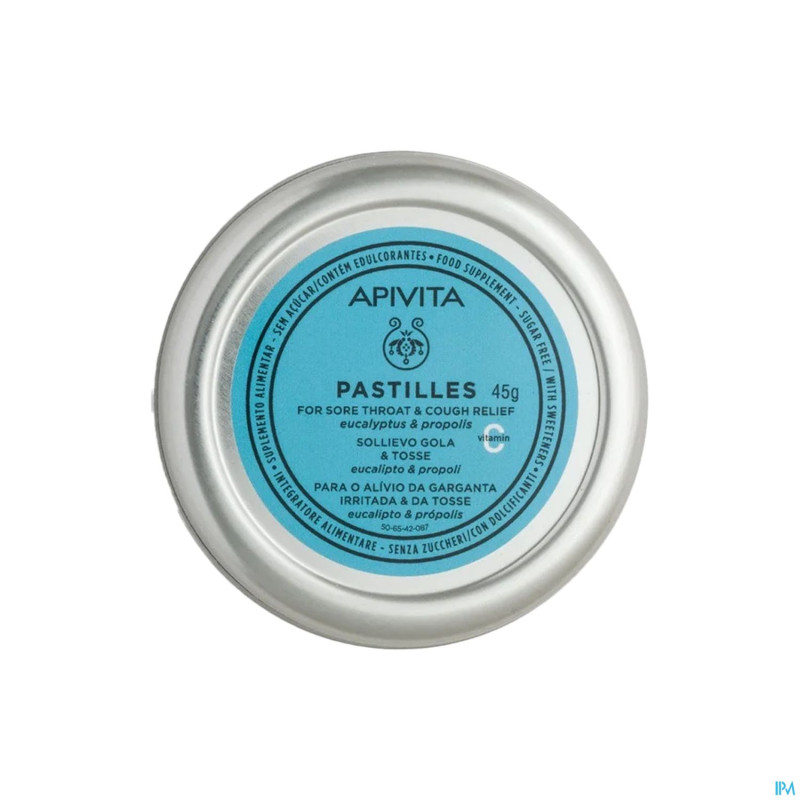 Apivita pastilles gorge&toux eucalyp. propolis 45g