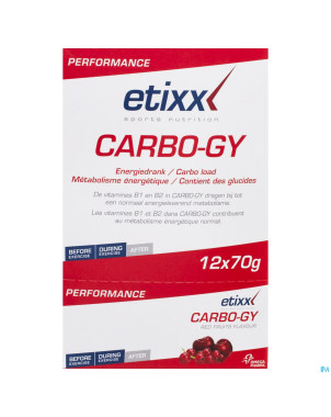 Etixx carbo gy red fruits pdr 12x70g