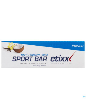 Etixx high protein bar coconut vanilla 12x50g