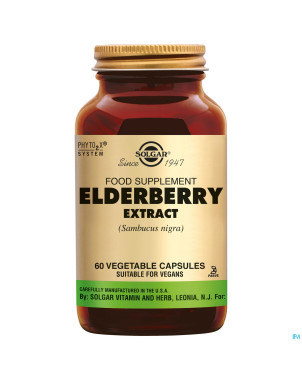 Solgar elderberry extract (sureau noir) v-caps  60