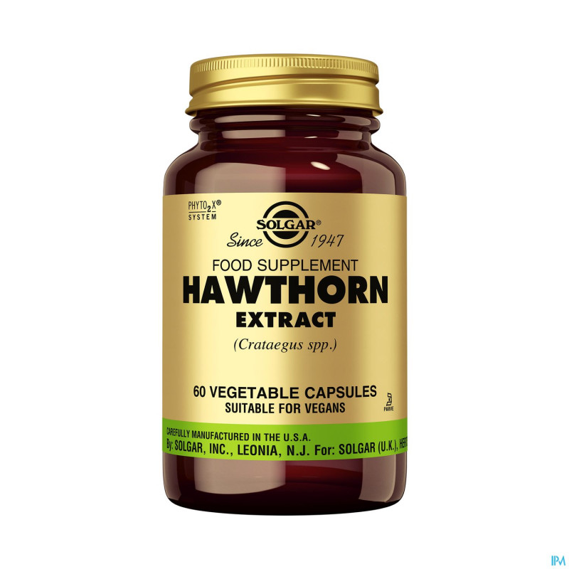 Solgar hawthorn extract aubepine    v-caps  60