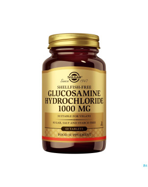 Solgar glucosamine hcl s/crustaces  comp 60x1000mg