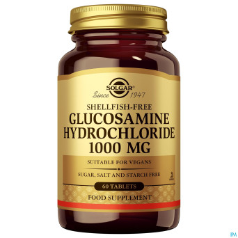 Solgar glucosamine hcl s/crustaces  comp 60x1000mg