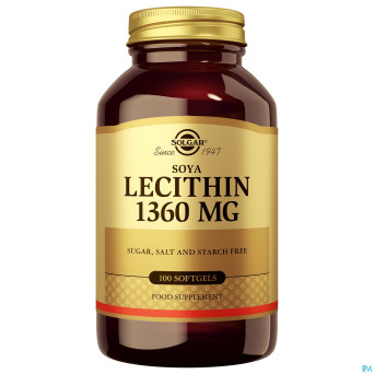 Solgar lecithin    softgel 100x1360mg